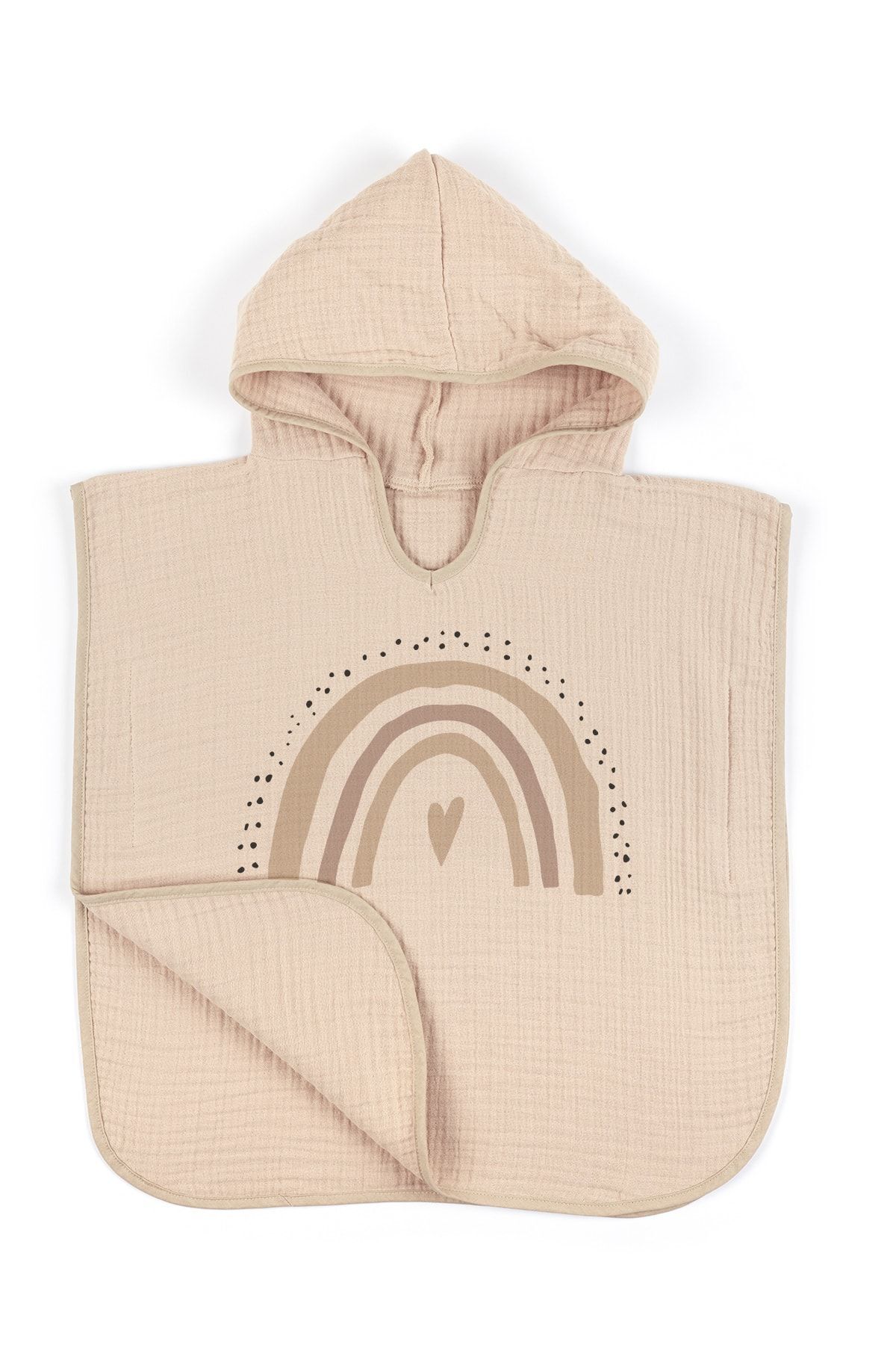 Tuğba Kuğu 4 Kat Müslin Panço - Policolor Serisi - Bow fotoğrafı 3 (önizleme)