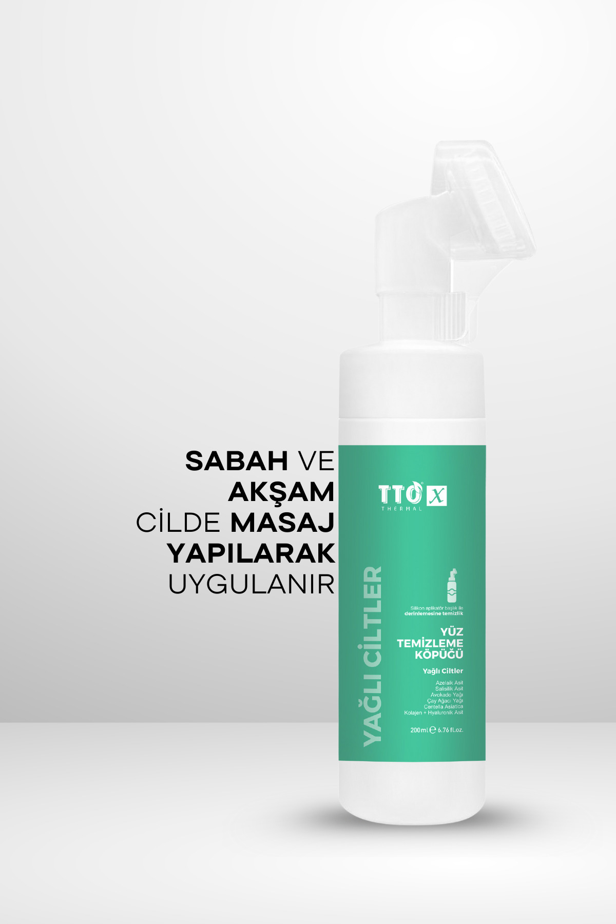 Yüz Temizleme Köpüğü Arındırıcı 200 ml Çay Ağacı Yağlı X Aplikatörlü Yağlı Ciltler — 8684576000545 — تصویر 6 از 6