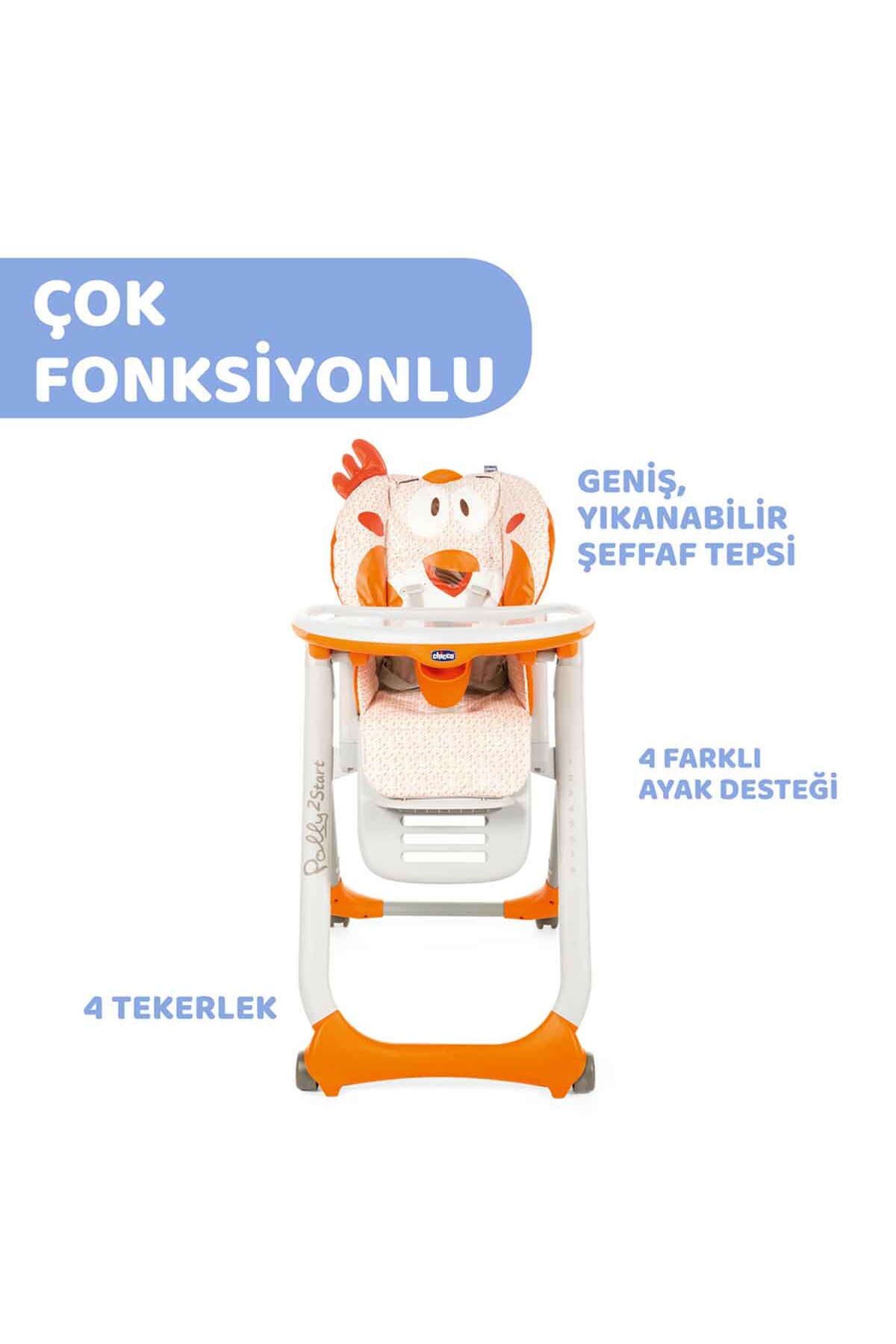 Chicco Polly 2 Start Mama Sandalyesi Süslü Tavuk fotoğrafı 4 (önizleme)
