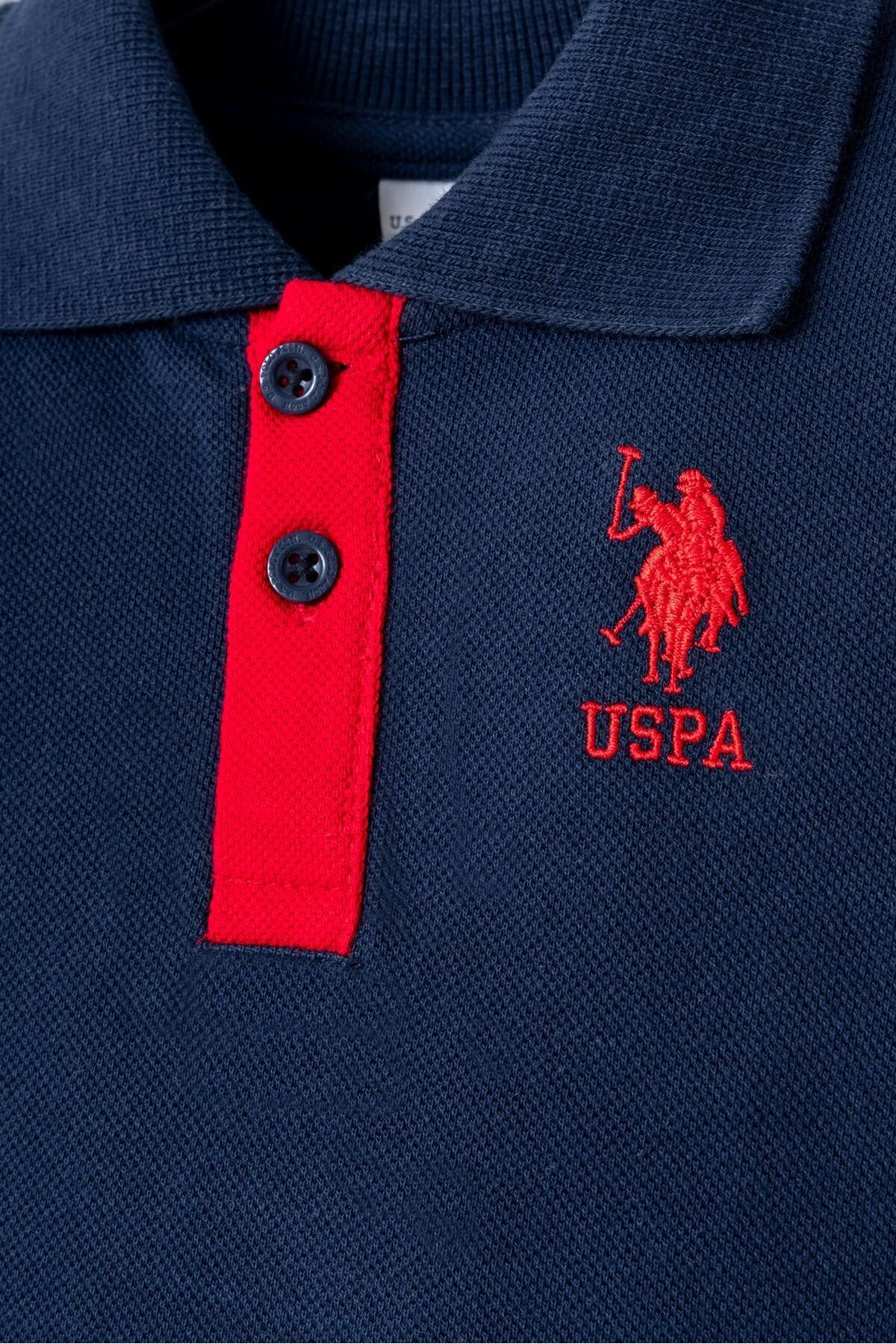 U.S. Polo Assn. Erkek Bebek Lacivert Pike Dokuma Polo Yaka Alt Üst Takım, %100 Pamuklu fotoğrafı 3 (önizleme)