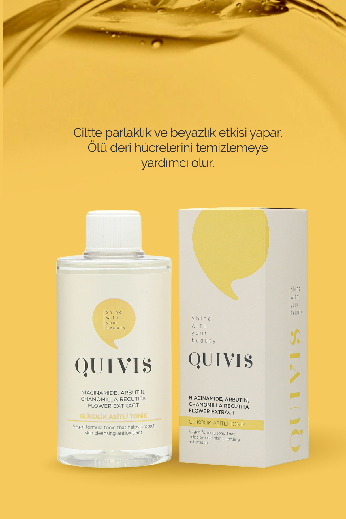 Gözenek Sıkılaştırıcı ve Aydınlatıcı Etkili Kırışıklık Karşıtı Beyazlatıcı GlikolikAsit Tonik 200 ML — QS0001 — تصویر 3 از 6