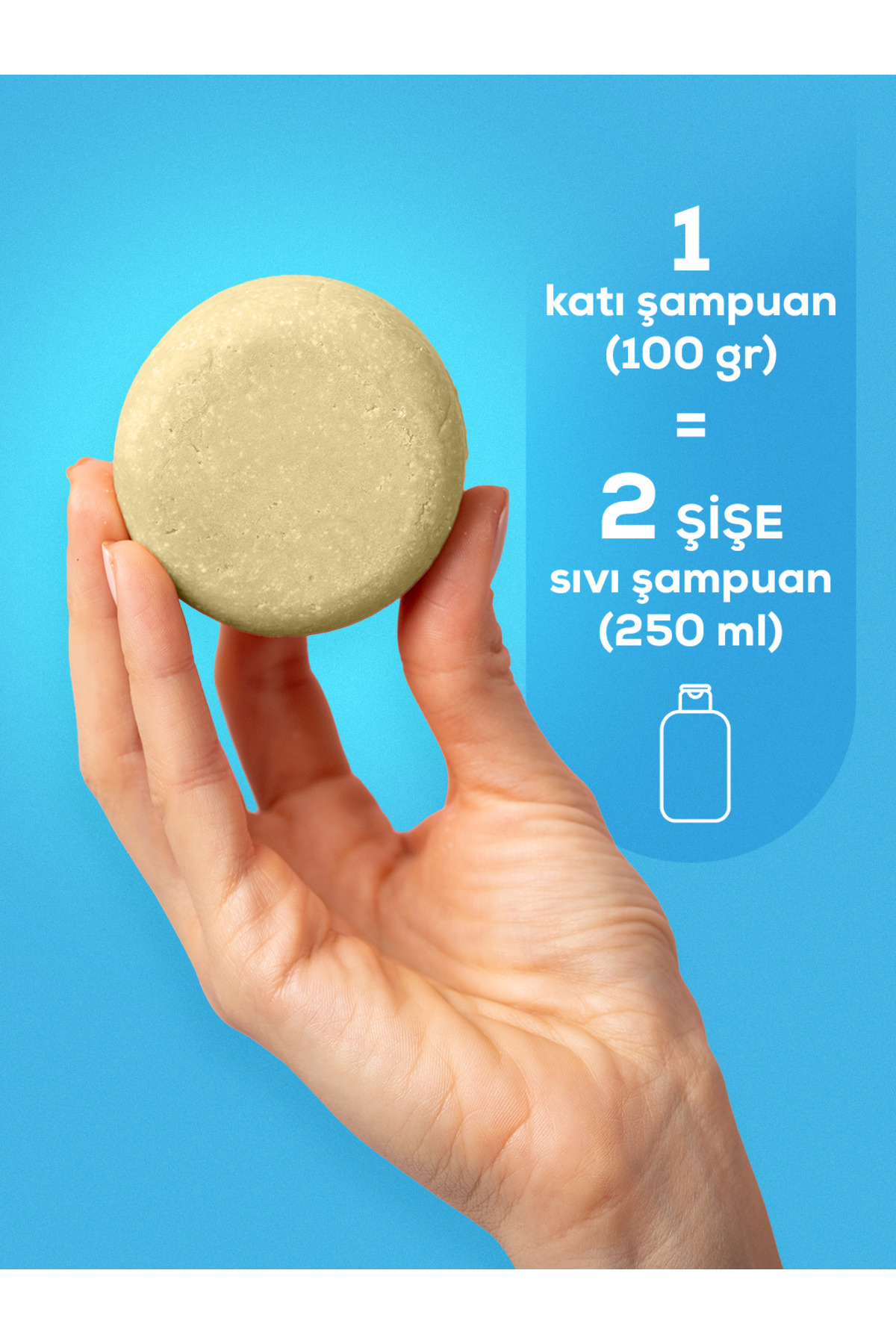 Deniz Tuzu & Okaliptus Katı Şampuan 100 gr | Mavi Kil & E Vitamini — DenizTuzu — تصویر 3 از 7