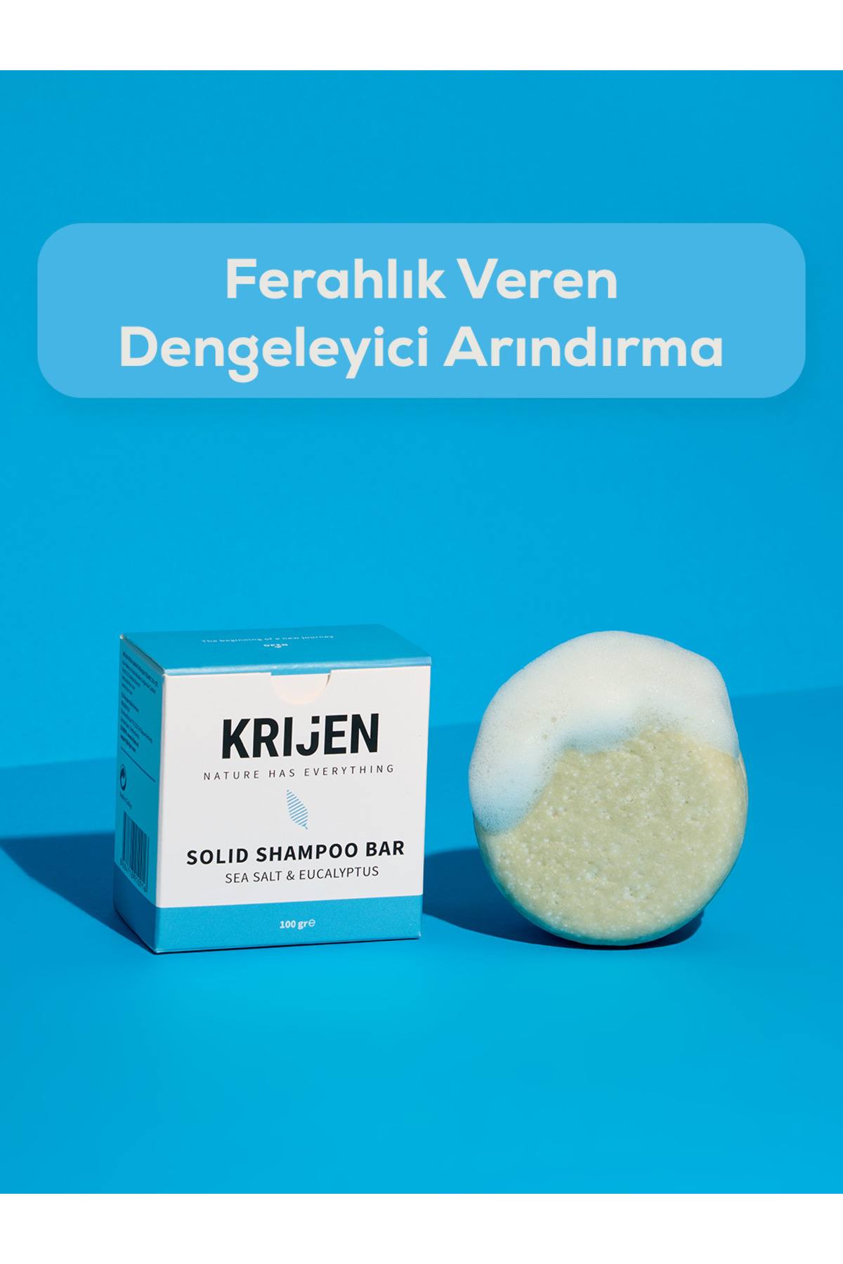 Deniz Tuzu & Okaliptus Katı Şampuan 100 gr | Mavi Kil & E Vitamini — DenizTuzu — تصویر 5 از 7