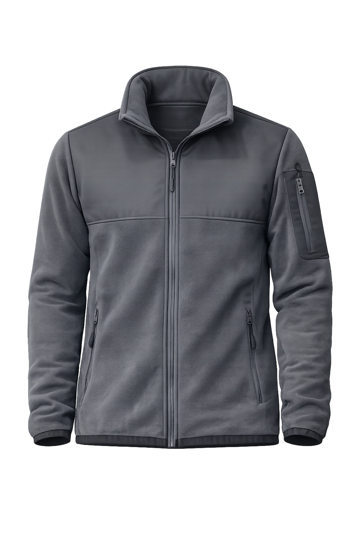 TOKER TEKSTİL Tam Fermuarlı Softshell Garnili Polar görsel 4