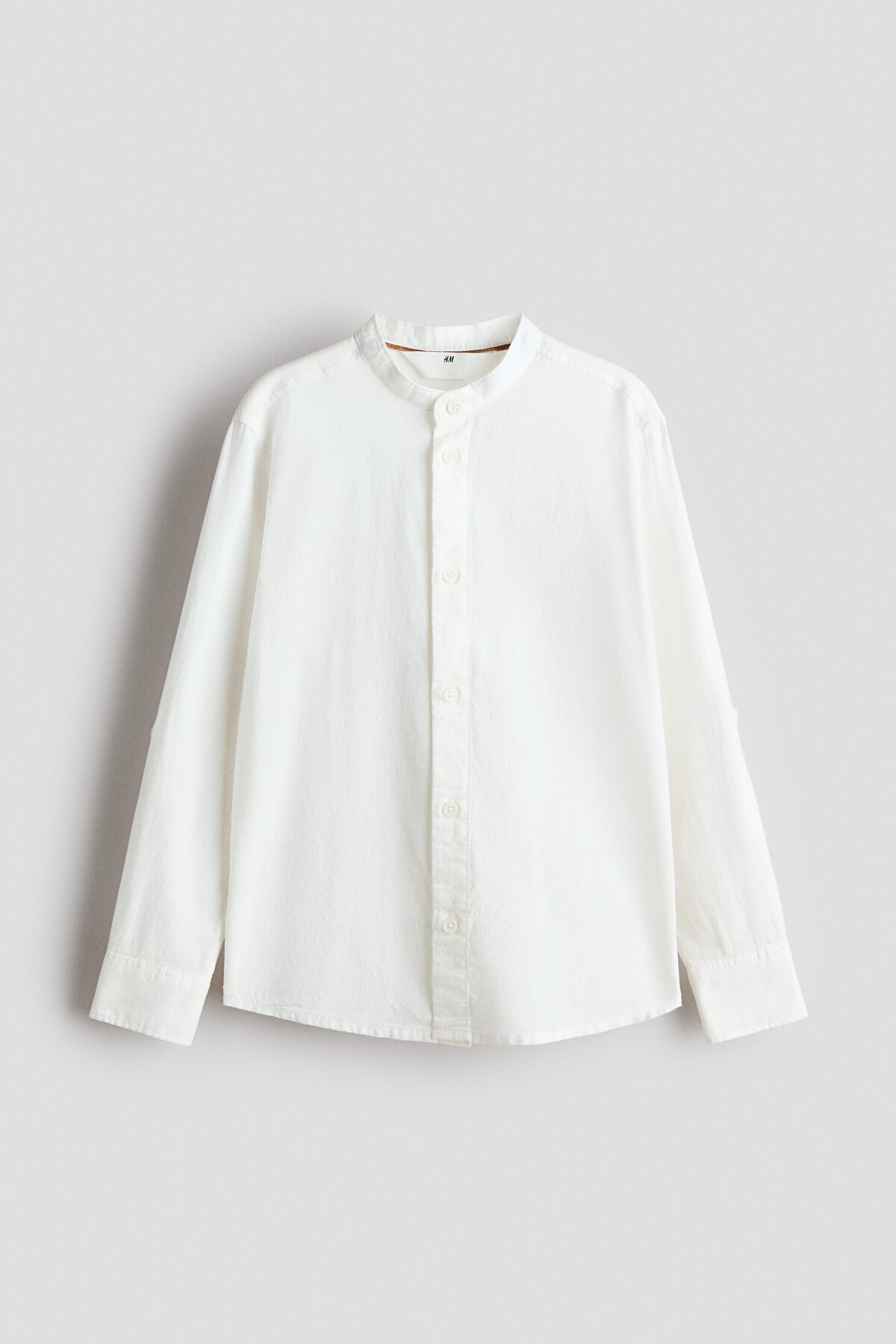 پیراهن یقه ماندارین ترکیبی از کتان اچ اند ام پیراهن H&M