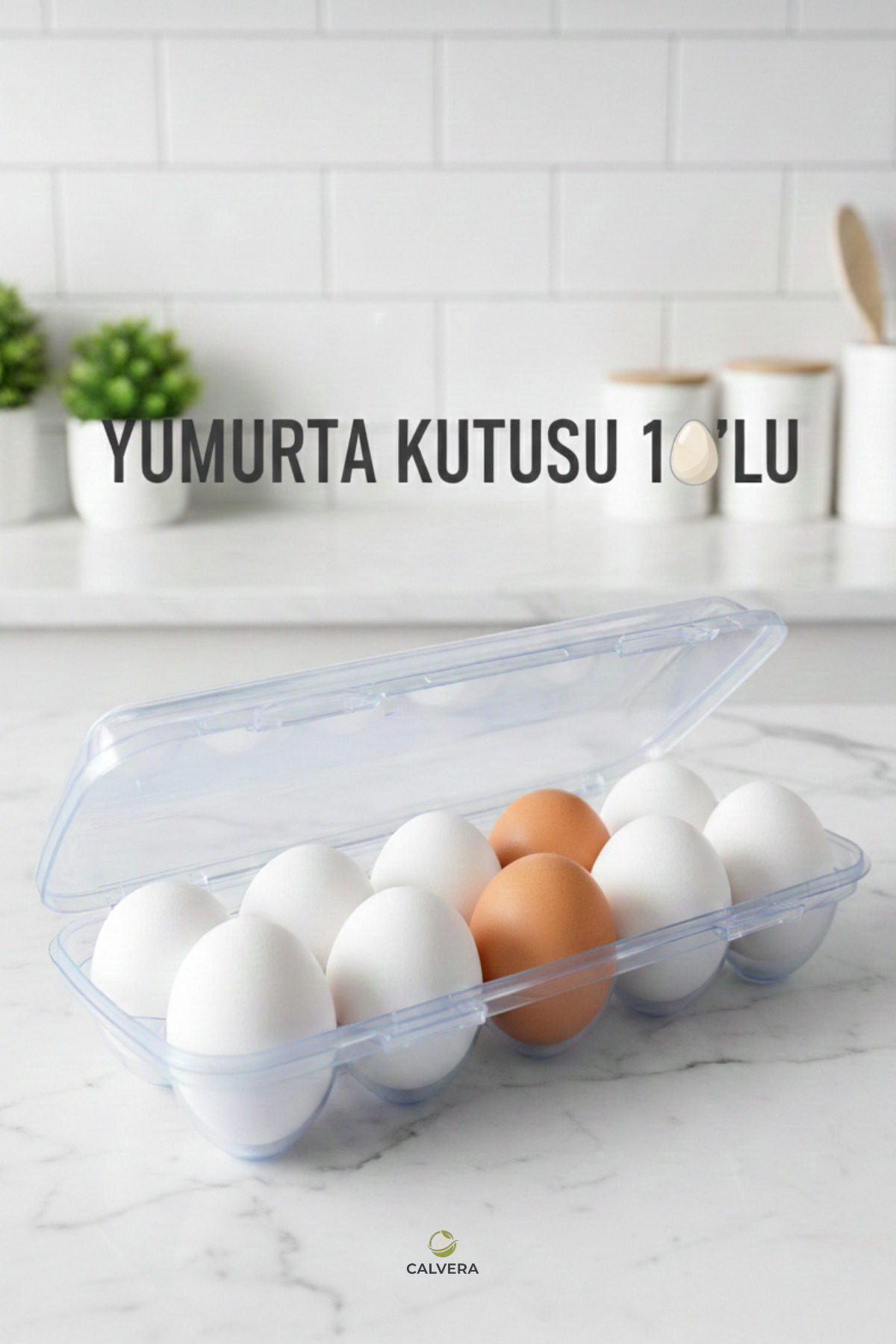 10-Piece Egg Storage Box with Lid Refrigerator Organizer Egg Box