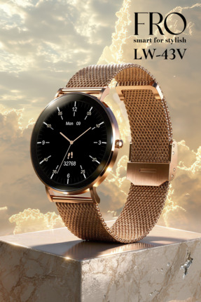 FRO Lw-43v Ultra Ince Şık Akıllı Saat,sağlık Takibi, Uzun Şarj Süresi