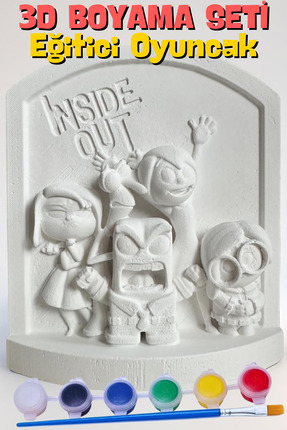 Craft3D Atölye Ters Yüz-Inside Out 15 Cm Boyunda  Beton/taş/figür/büst Boyama...