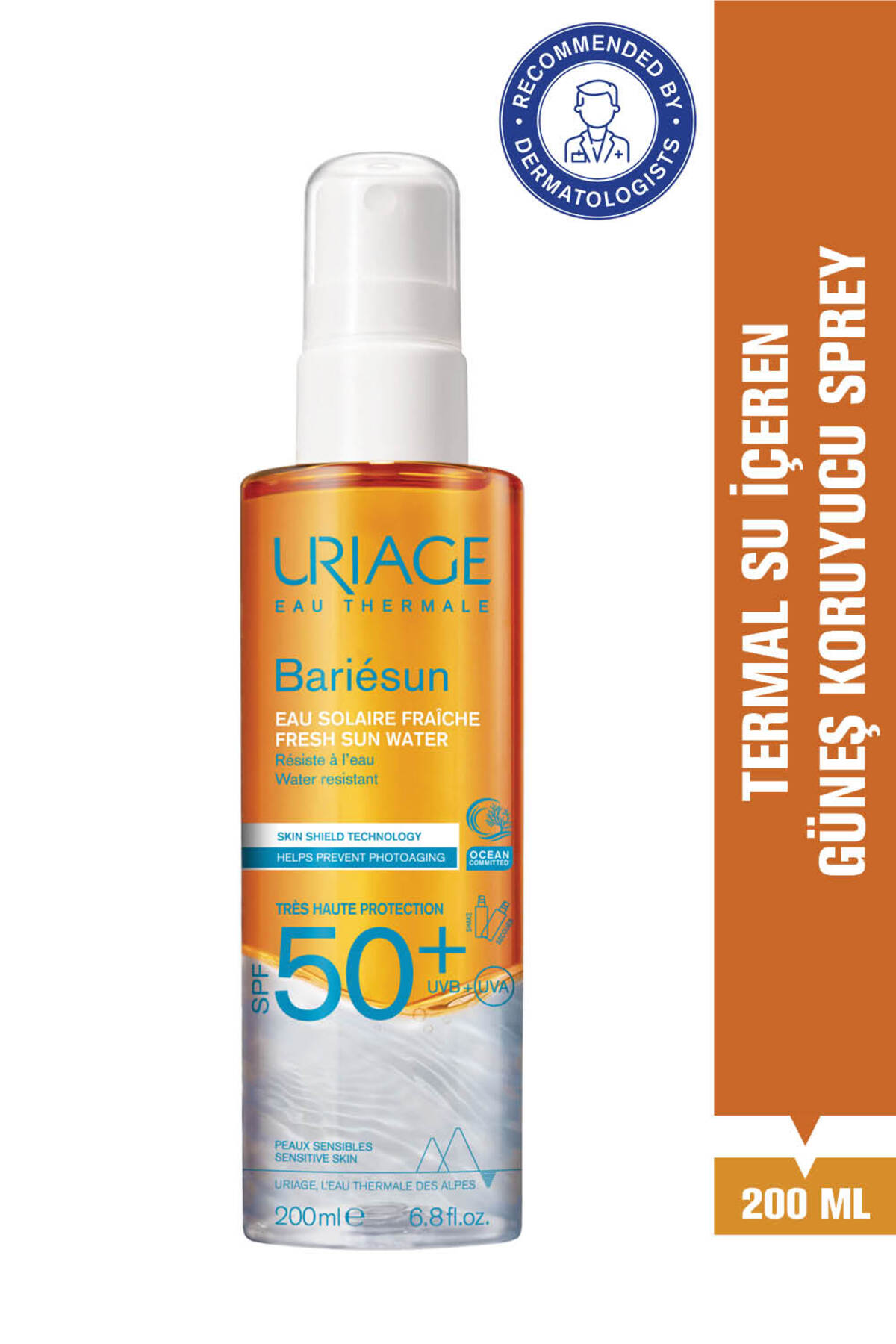 Uriage BARIESUN SF50+ Çift Fazlı Termal Su İçeren Güneş Koruyucu Sprey — 10009199