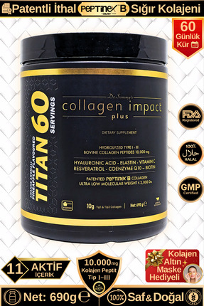 Dr.Sammy's Toz Kolajen Peptit 10.000 Mg Tip 1-3 Hidrolize Sığır Kolajeni | Ti...