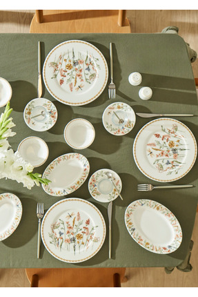 Bella Maison Flores Porselen 26 Parça 6 Kişilik Kahvaltı Takımı