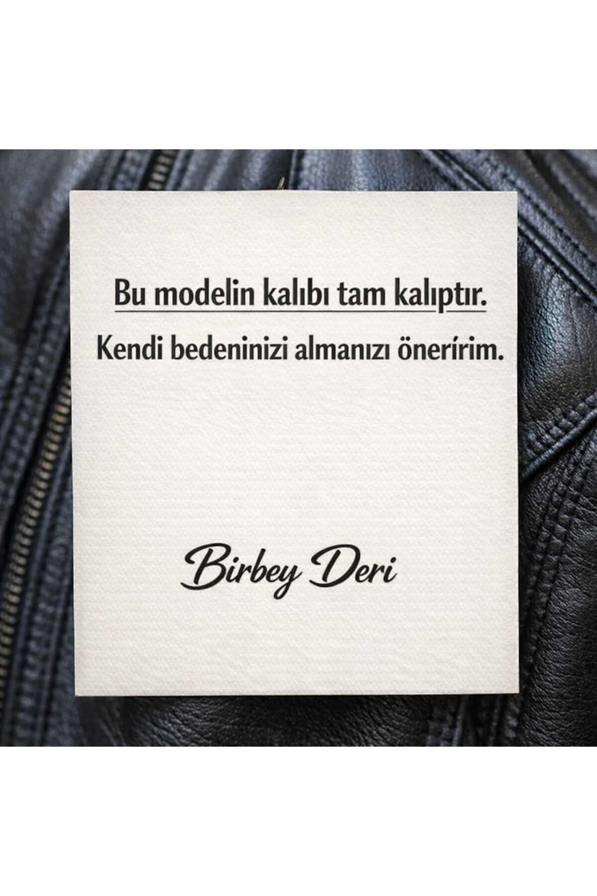 MODA  Erkek Kahverengi Yakası Kürklü Fermuarlı İçi Astarlı Hakiki Deri Mont Ceket - Görsel 5