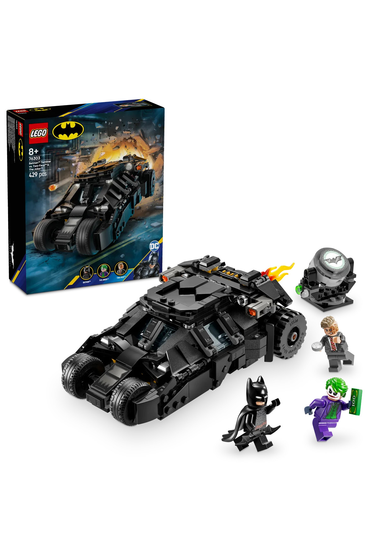 LEGO Dc Batman ™ : Batman Tumbler vs. Two-Face & The Joker 76303 – Building Kit (429 Pieces)