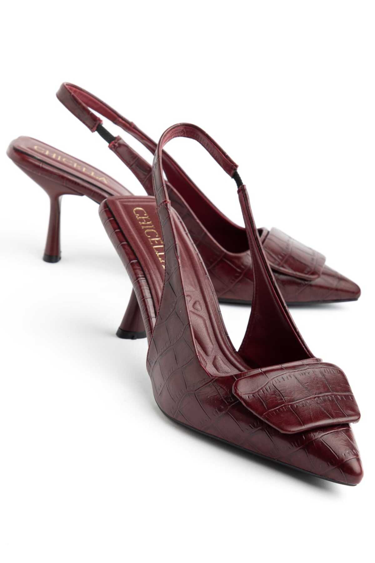 Adessa Bordo Kadın Topuklu Ayakkabı Stiletto