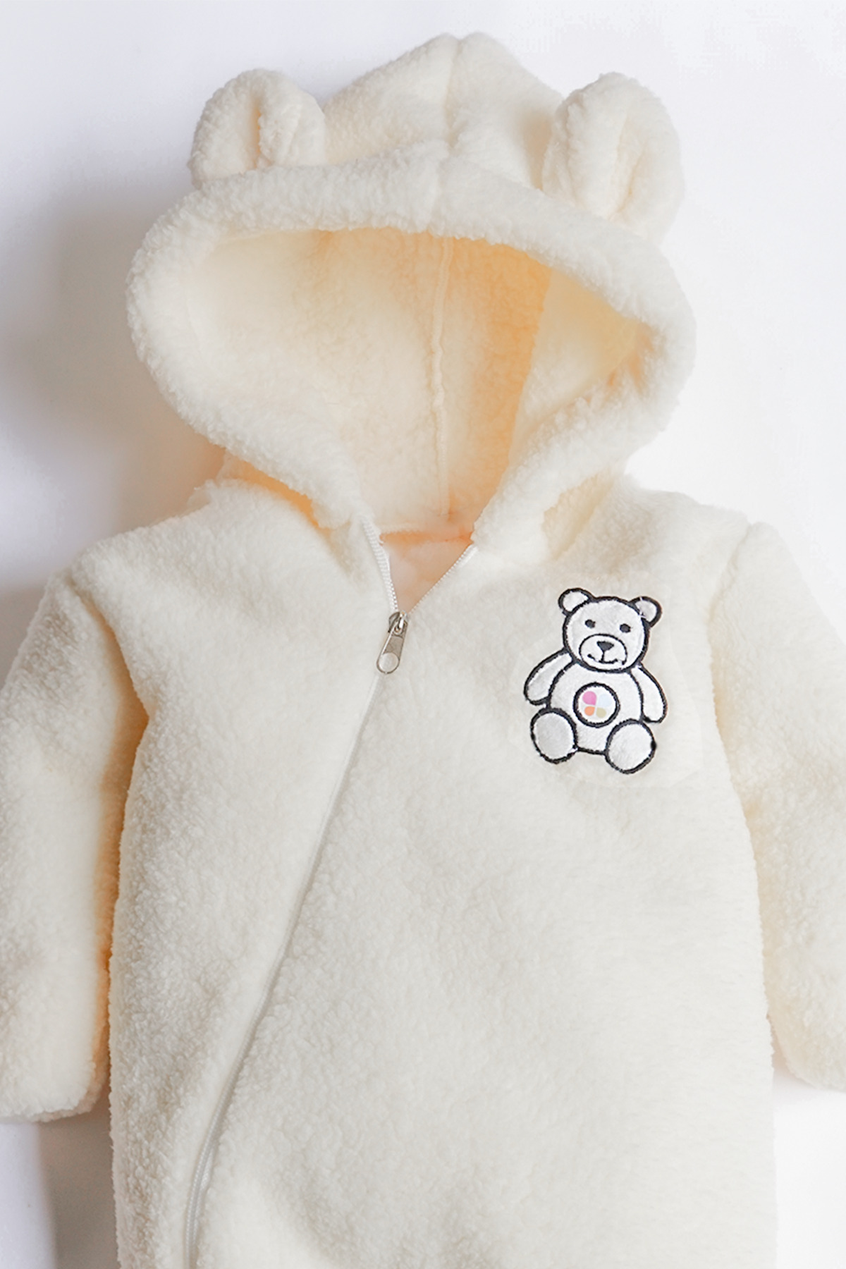 ipek atlas Kız Erkek Bebek ve Çocuk Peluş Nakışlı Ayıcık Tulum fotoğrafı 2 (önizleme)