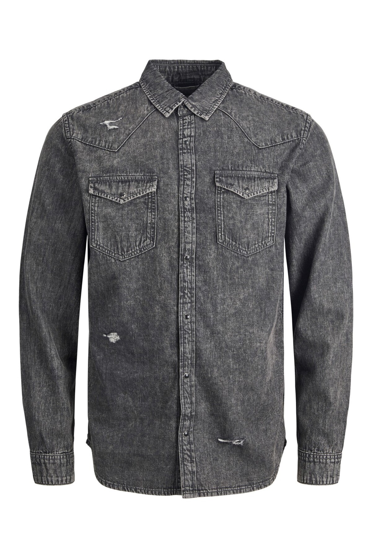 پیراهن جین آستین بلند مردانه جک اند جونز - مد خیابانی قدیمی جک اند جونز پیراهن Jack & Jones
