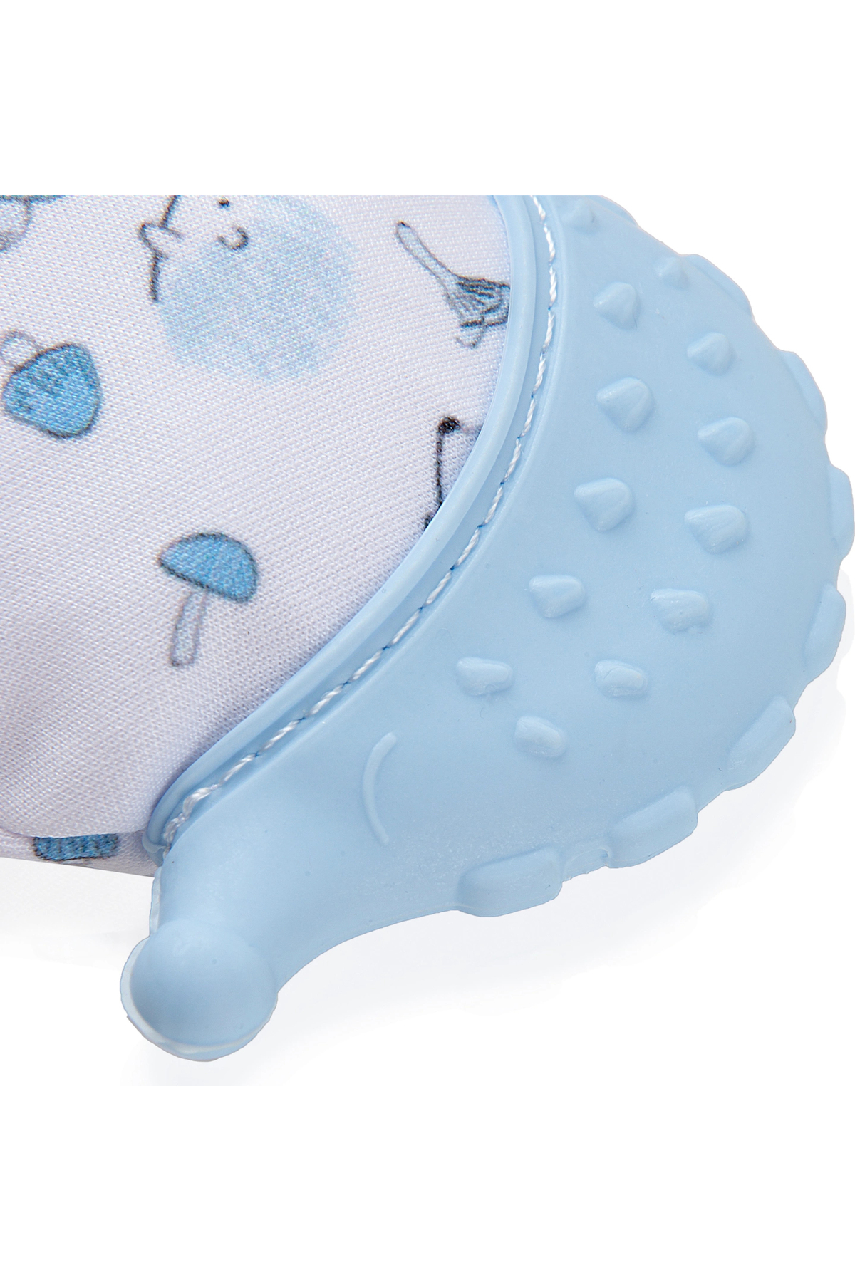 Babyjem Hışırtılı Silikon Diş Kaşıyıcı Eldiven Kirpi - Mavi fotoğrafı 3 (önizleme)