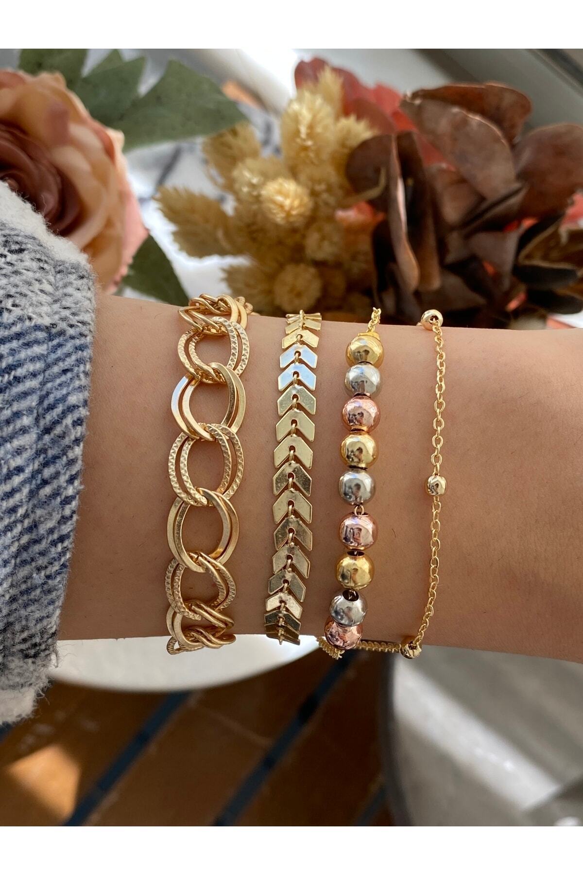 Women's 4 Pieces Bracelet Combination Set
