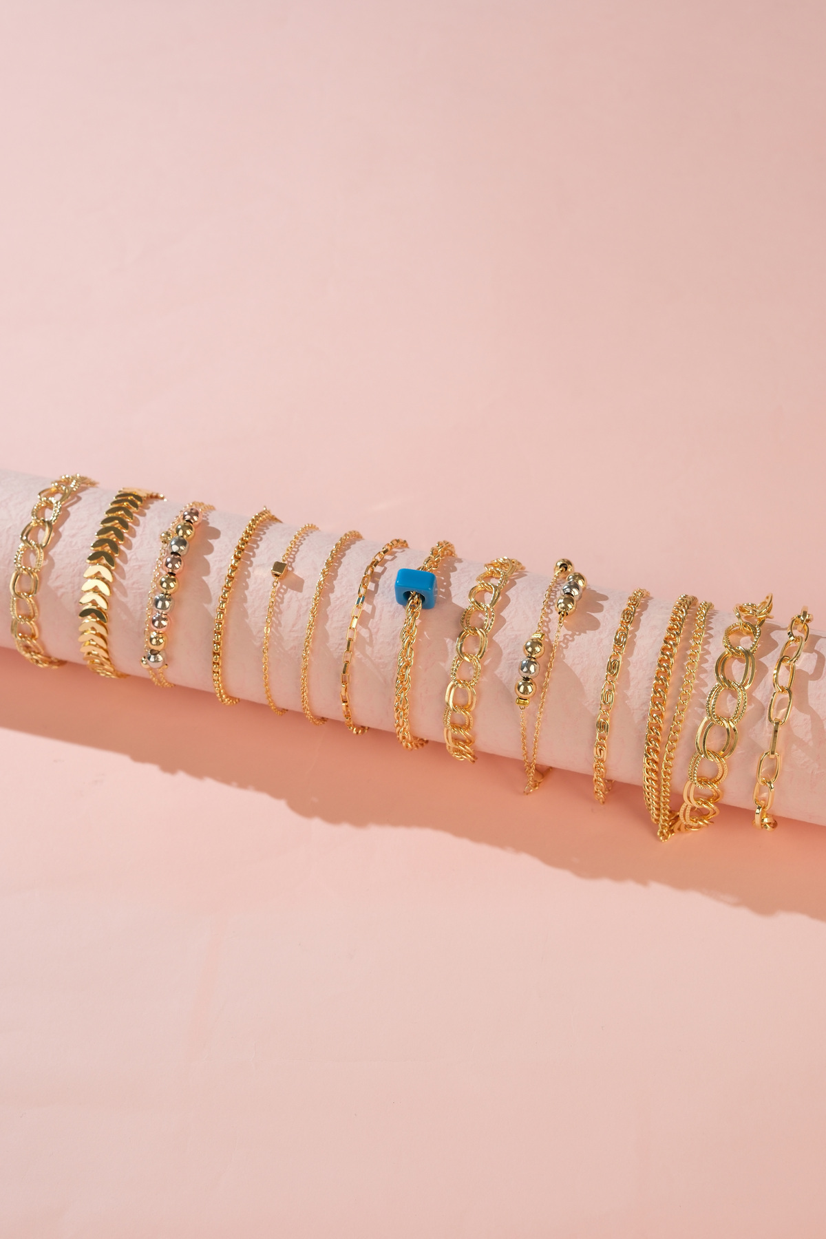 Women's Bracelet Combination Set Gold Plated