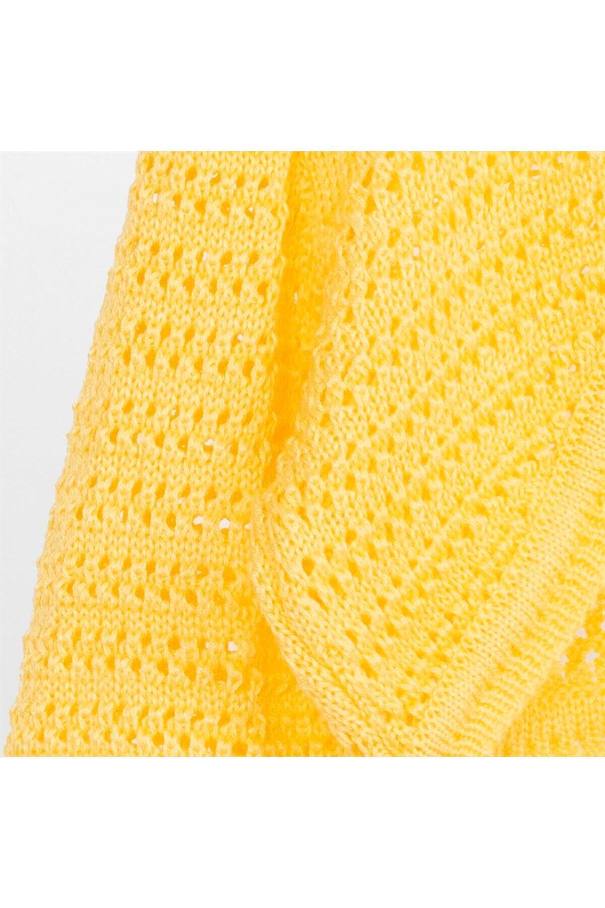 Minora Triko Ajurlu Bolero Sarı fotoğrafı 3 (önizleme)