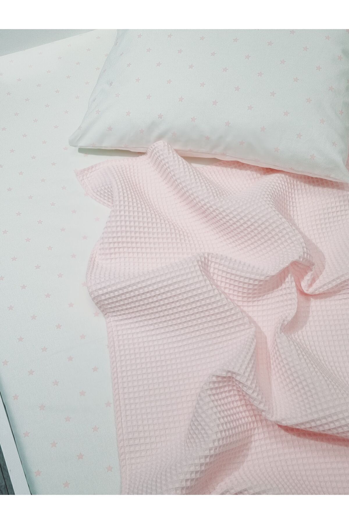 Yada Baby %100 Pamuk Poplin Waffle Bebek Pike Takımı (80 X 120 CM) (OEKO-TEX SERTİFİKALI) fotoğrafı 4 (önizleme)