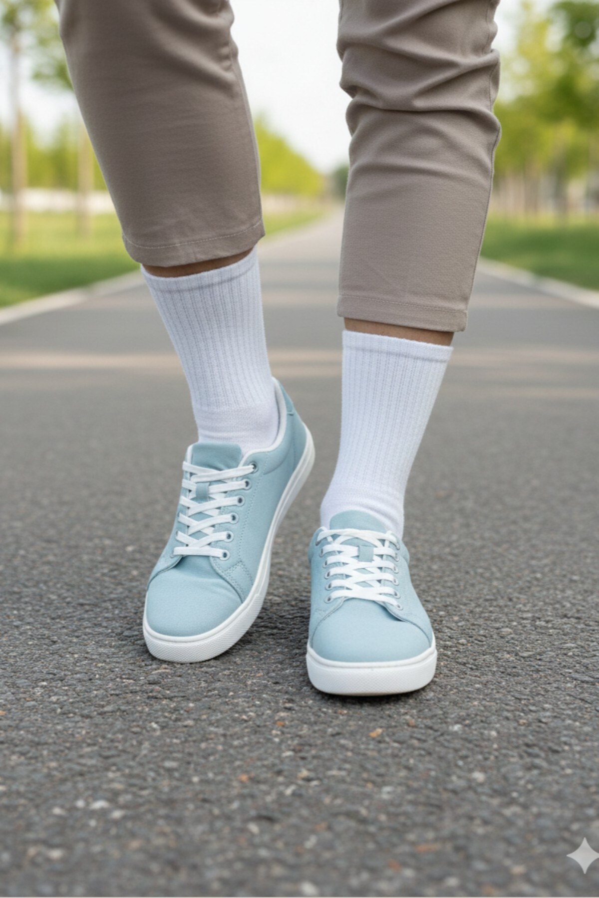 YASYAS  6 Çift Beyaz Pamuklu Tenis Kolej Çorap-Yetişkin ve Çocuk - Görsel 3