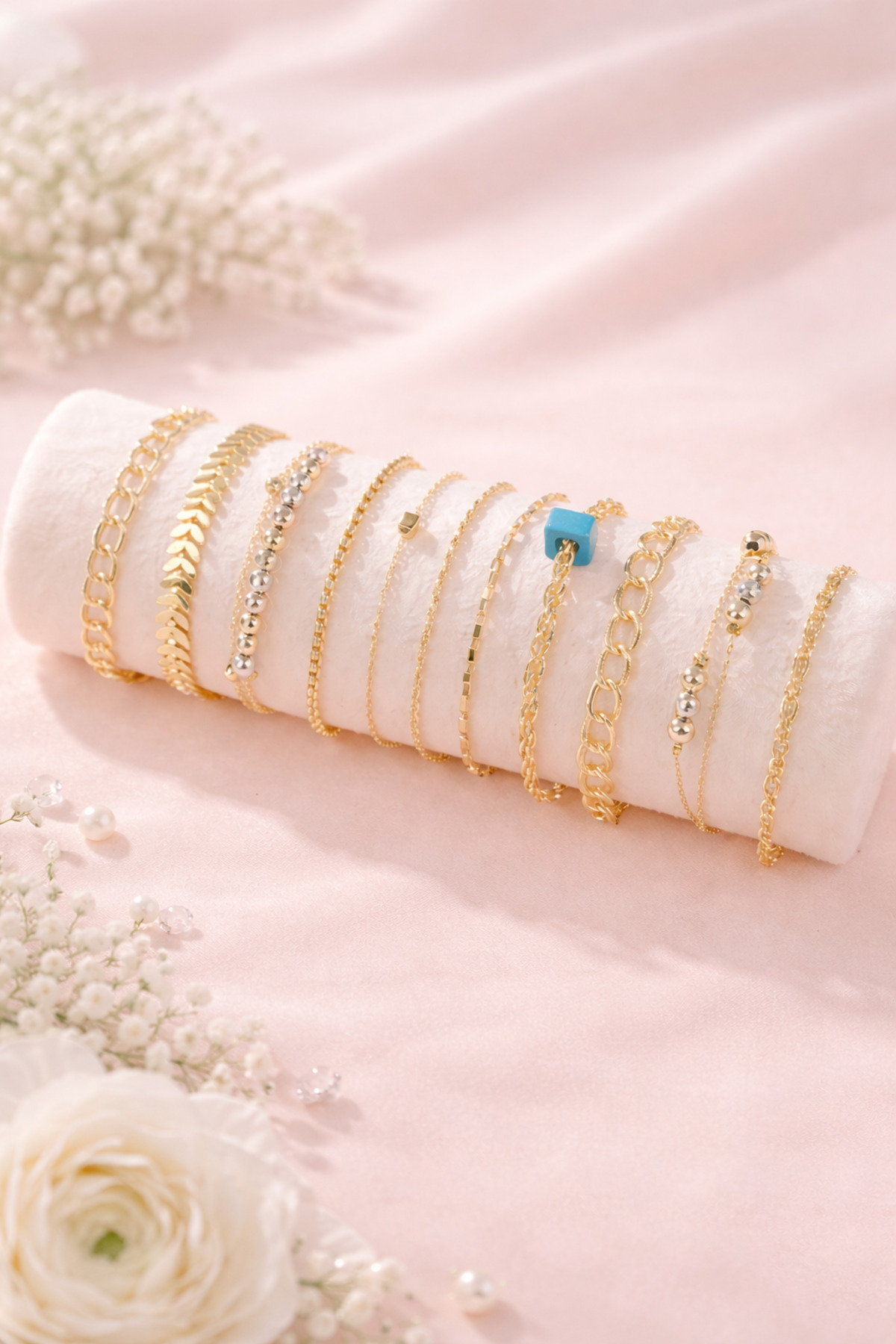 Jack Ferrero  Kadın Bileklik Kombin Seti Altın Kaplama - Görsel 4