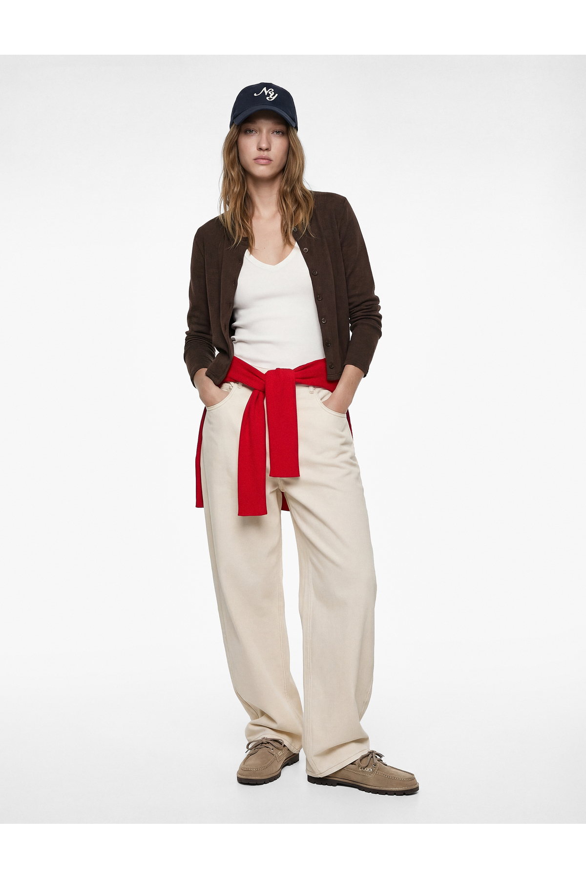 Koton  Düğmeli Uzun Kollu Bisiklet Yaka Slim Fit Hırka