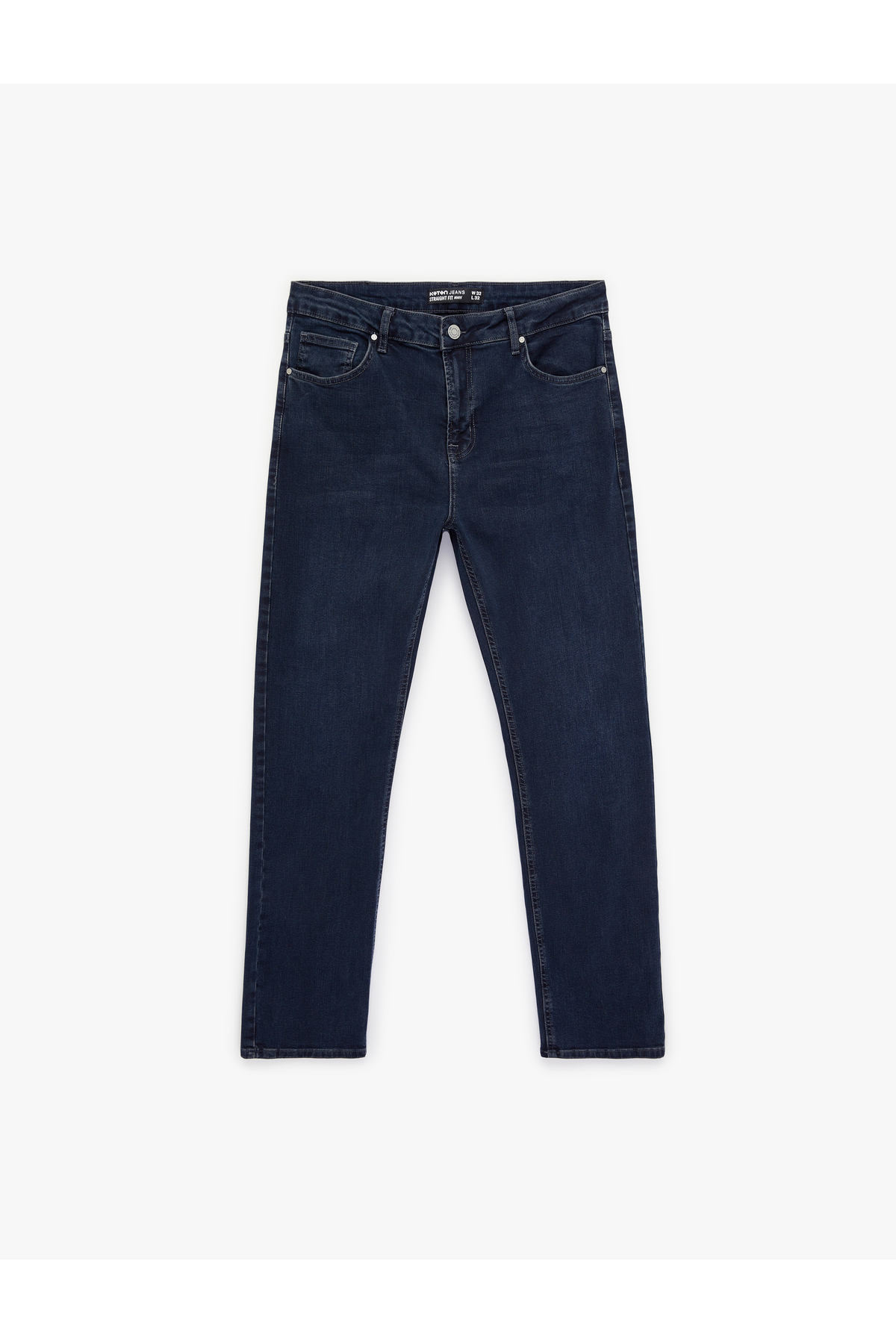 Koton Normal Bel Düz Paça Pamuklu Straight Fit Jean Pantolon - Mark Jean görsel 4