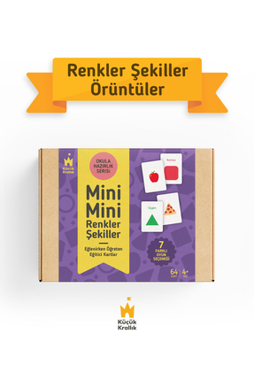 Küçük Krallık Mini Mini Renkler Şekiller | 64 Eğitici Renk Şekil Kartı | 7 Oy...
