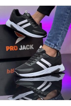 Projack SİYAH BEYAZ ERKEK GÜNLÜK SNEAKER SPOR AYAKKABI