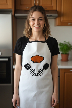 e-Bizz Store Punch Nakışlı Mutfak Önlüğü