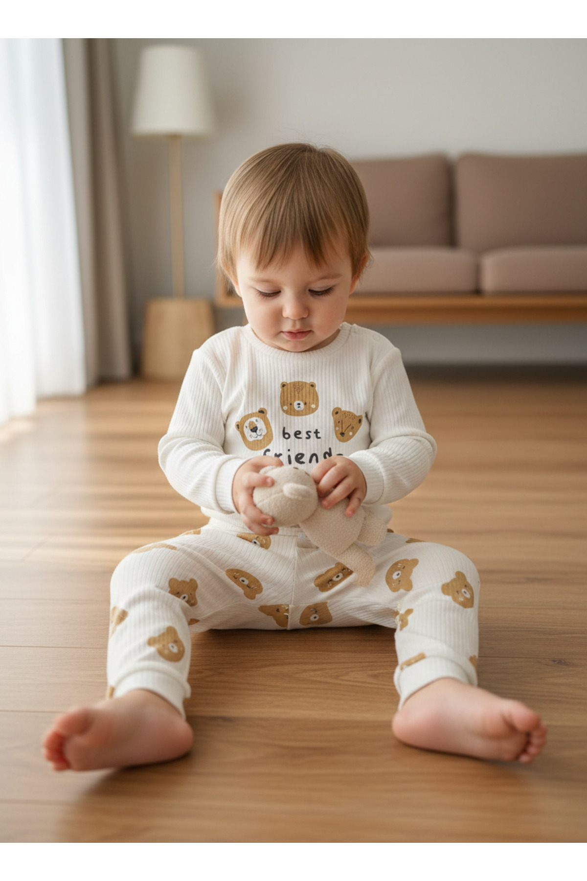 aden kids Raporlu Kumaş Desenli Çocuk Pijama Takımı fotoğrafı 2 (önizleme)