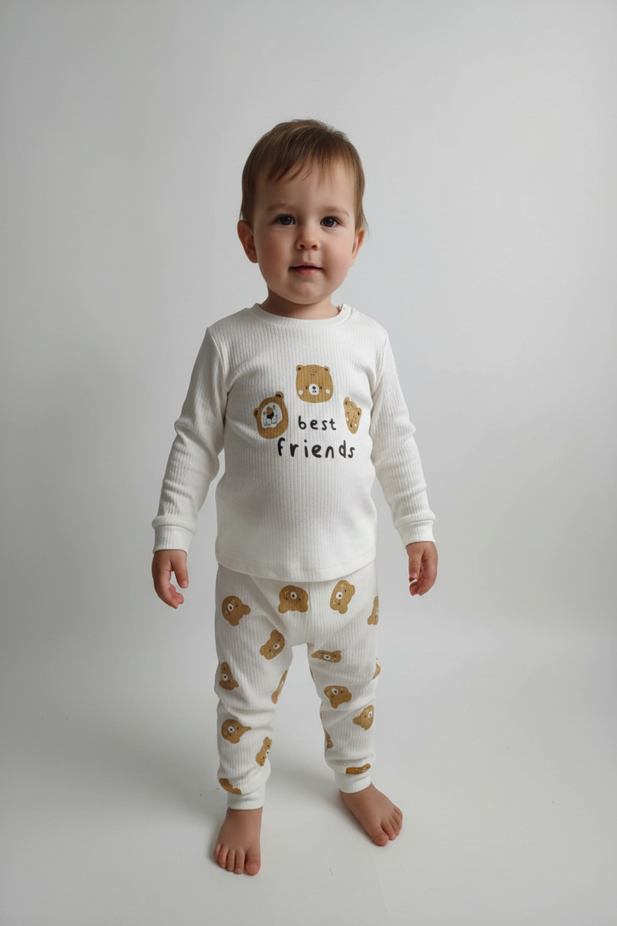 aden kids Raporlu Kumaş Desenli Çocuk Pijama Takımı fotoğrafı 6 (önizleme)