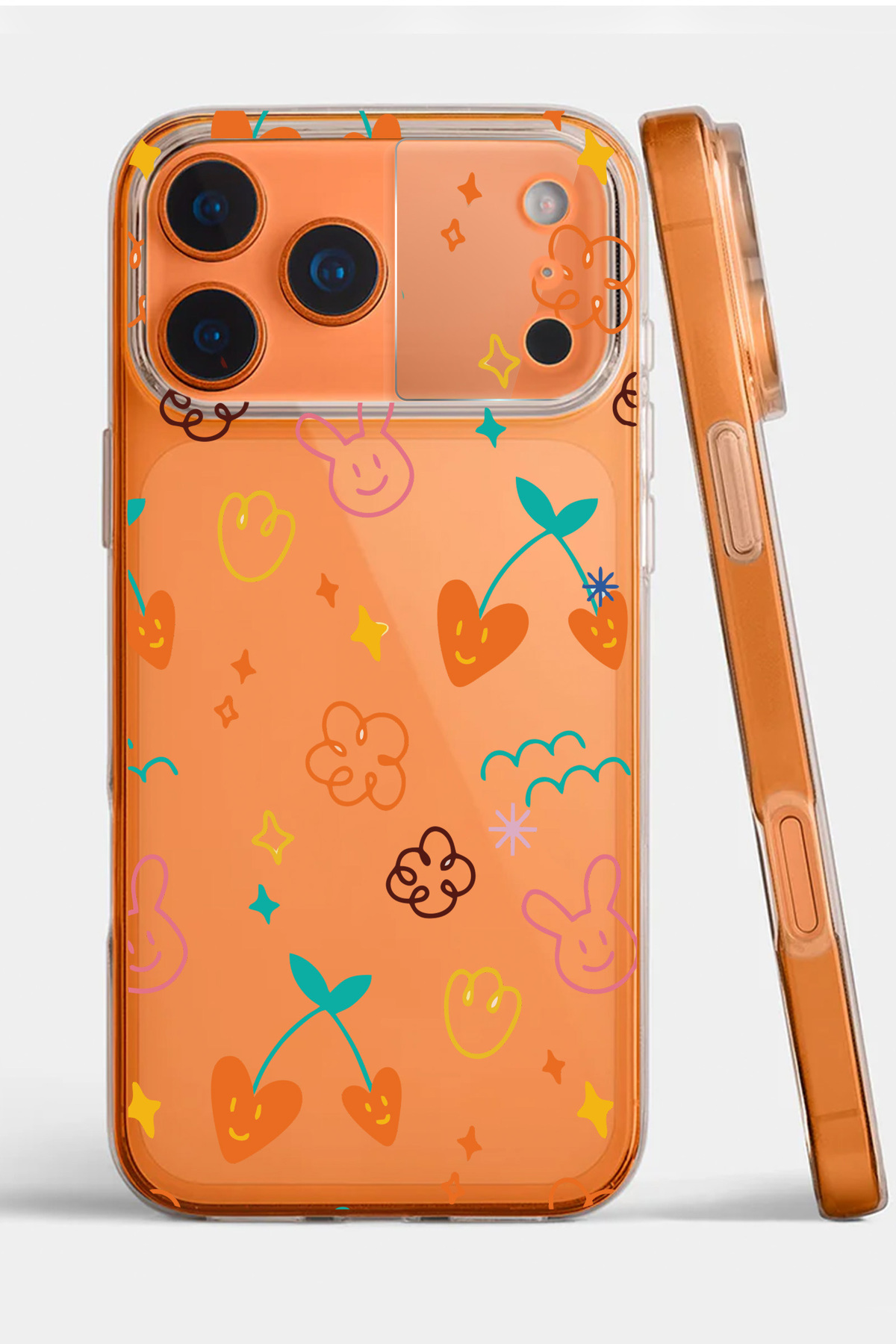 Iphone 17 Pro Compatible Patterned Clear Silicone Case
