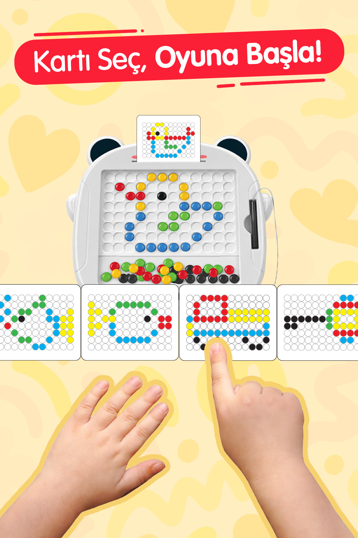 kidva Manyetik Kodlama Tableti 80 Boncuk Kırılmaz Ekran Magna Panda 16 Desen Kartı Eğitici Oyuncak 3 Yaş fotoğrafı 4 (önizleme)