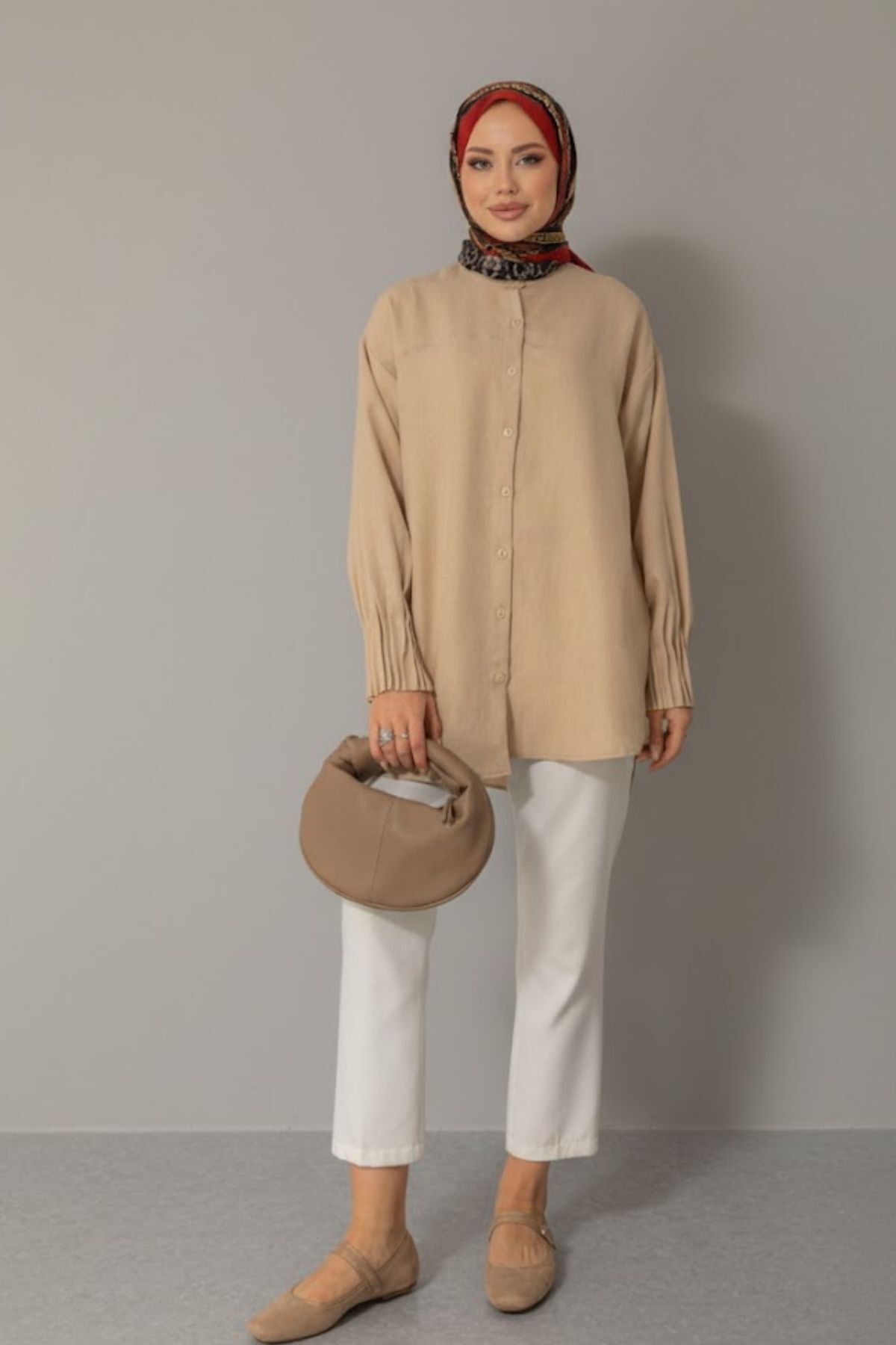 Twisted sleeve TUNIC