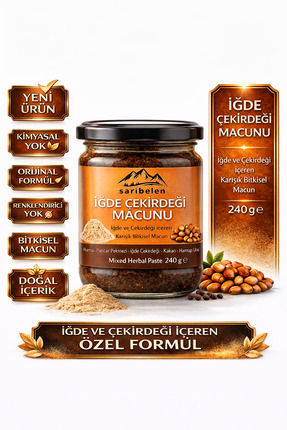 sarıbelen İğde Çekirdeği Unu Macunu 240 g – Bitkisel İçerik, Doğadan Gelen Le...