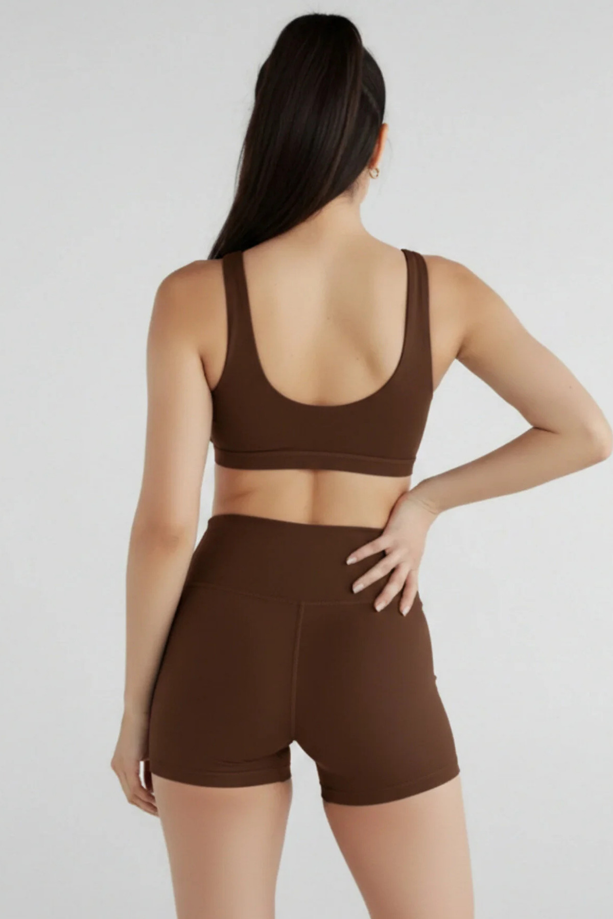 Thestiluxe 4 Yönlü Esnek Yüksek Bel Mini Şort Tayt Yoga, Spor ve Günlük Kullanım görsel 3