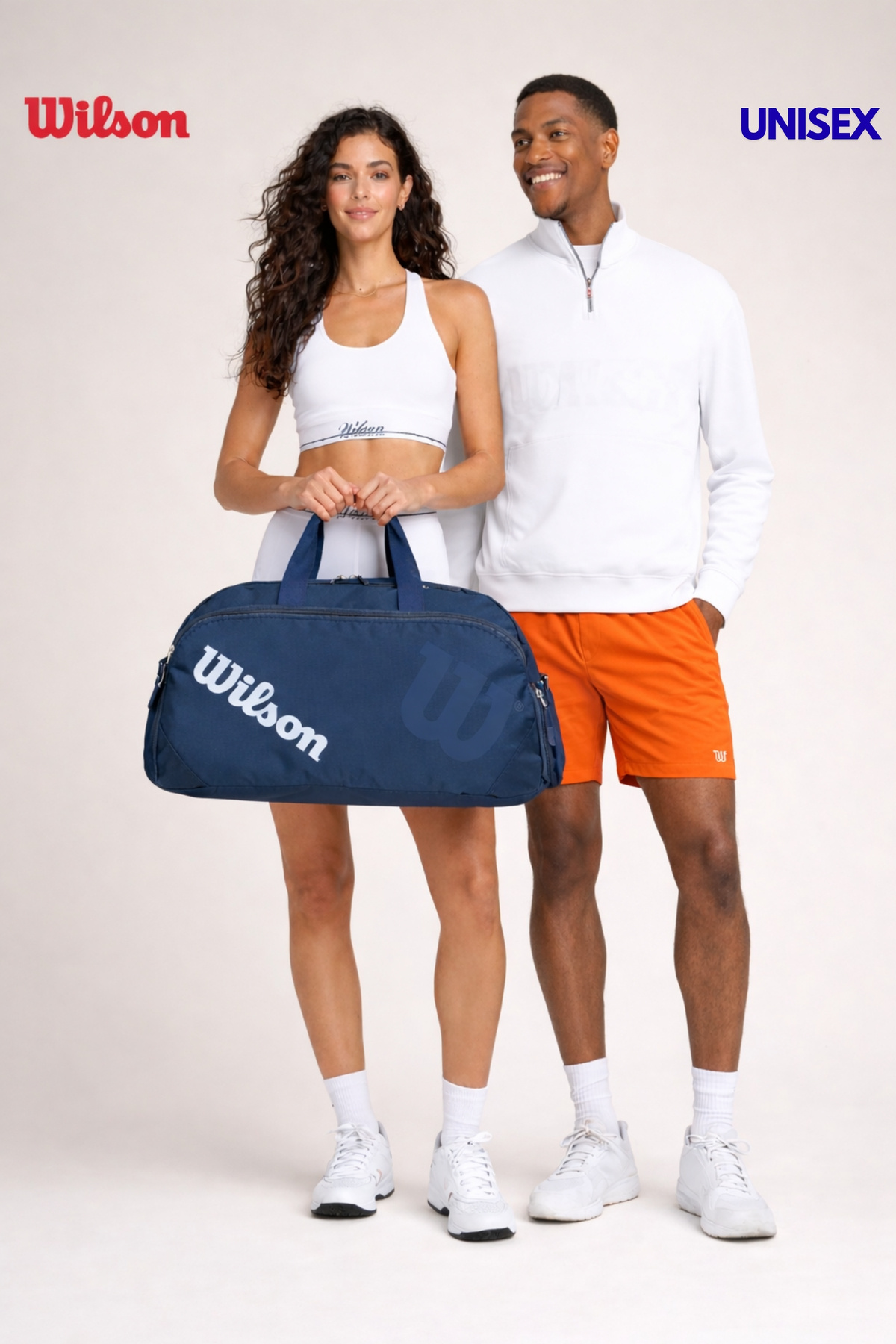 Wilson  Lisanslı Unisex Su Geçirmez Gym Fitness Spor ve Seyahat Çantası El Valizi - Görsel 6