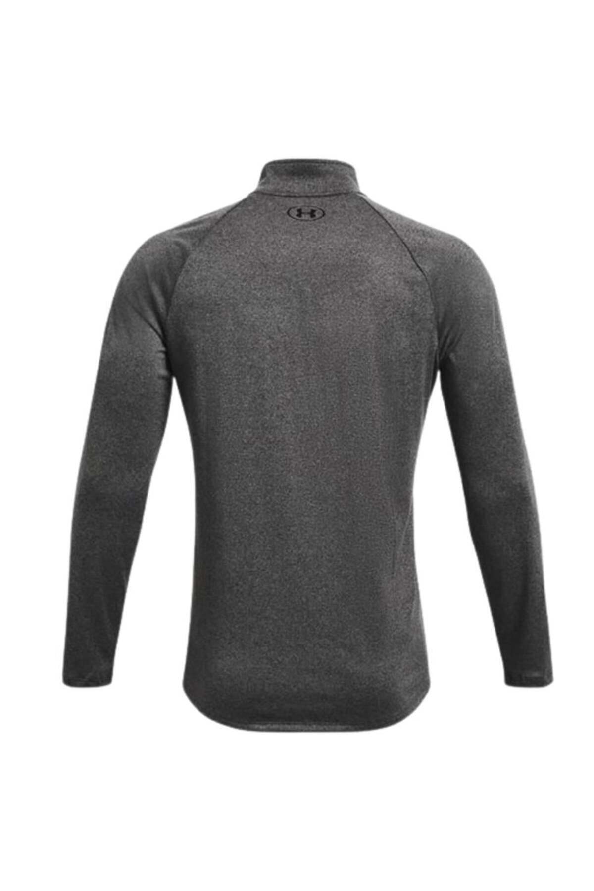 Under Armour Ua Tech 2.0 1/2 Zip 1328495-090 Gri Tişört görsel 2