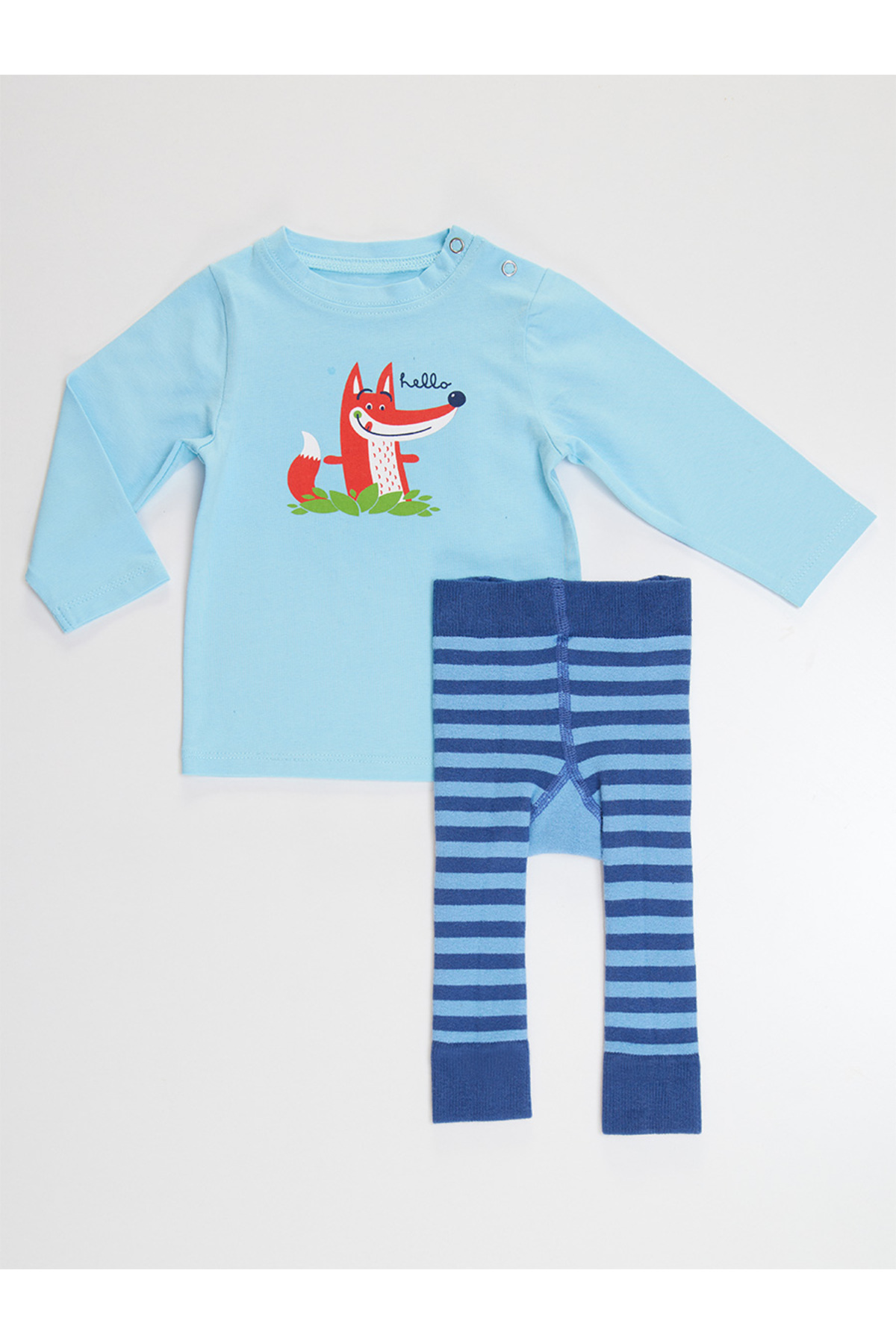 Denokids Tilki Erkek Bebek T-shirt Tayt-Pantolon Takım fotoğrafı 4 (önizleme)