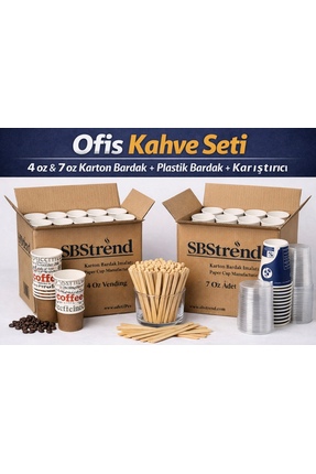 SBStrend *YENİ*HEDİYELİ-Üreticiden Koli Set 100’er adet ,4oz 7oz Karton Barda...