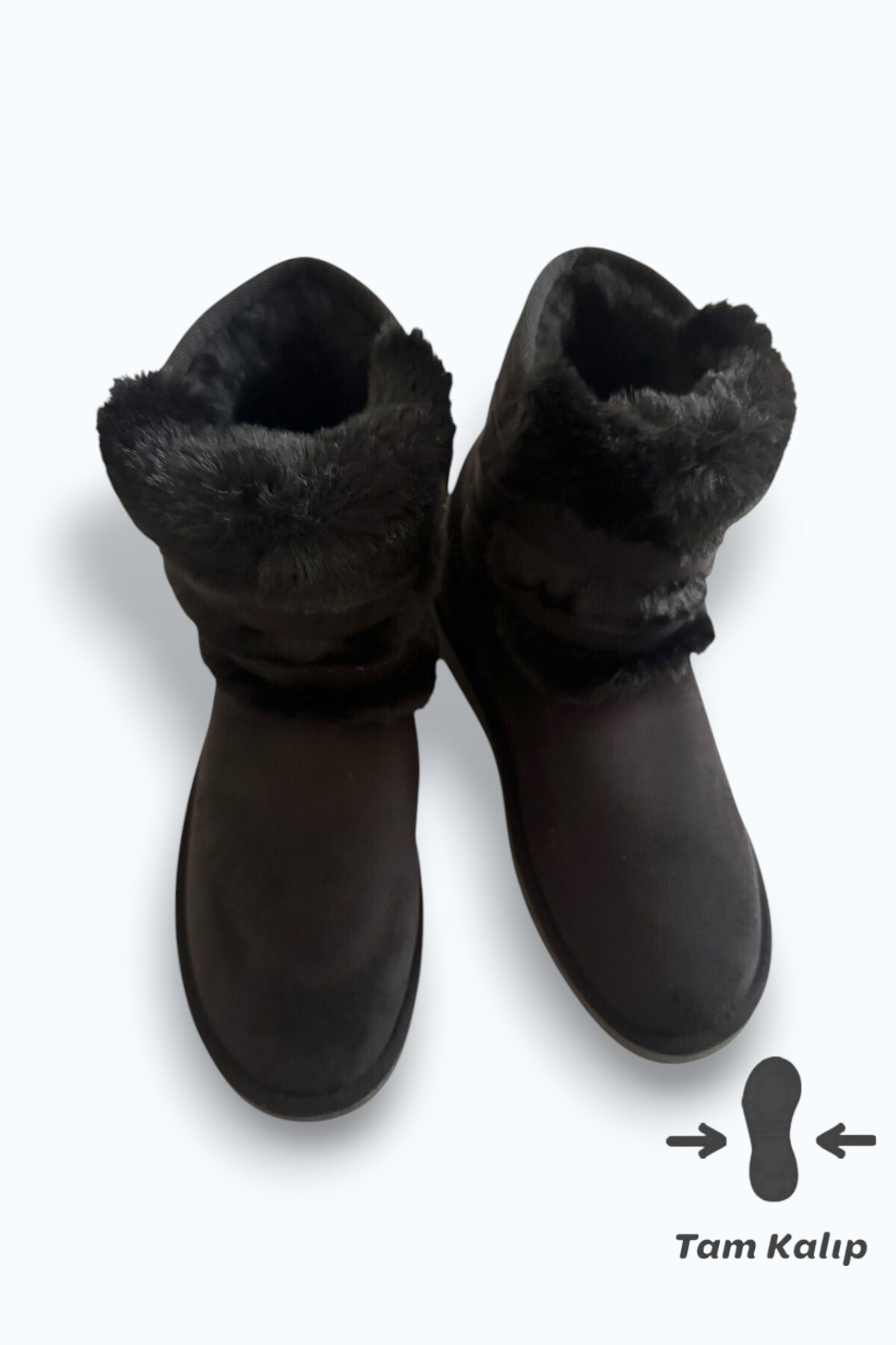 Women's Suede Boots Furry High Slim Sole Winter Boots