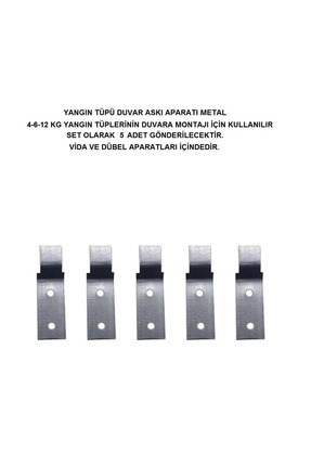 İNTERFORM YANGIN TÜPÜ METAL DUVAR ASKI APARATI 5’Lİ SET VİDA DÜBEL DAHİL