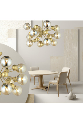 LampaLuce Galassia Modern Avize 12'li Sarı