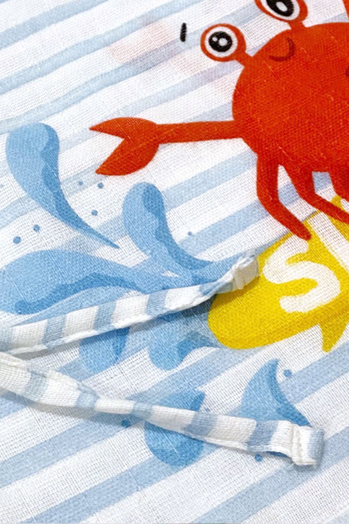 Casadora Baby Surfer Crab %100 Pamuk Çocuk Müslin Panço 5-6 Yaş fotoğrafı 5 (önizleme)