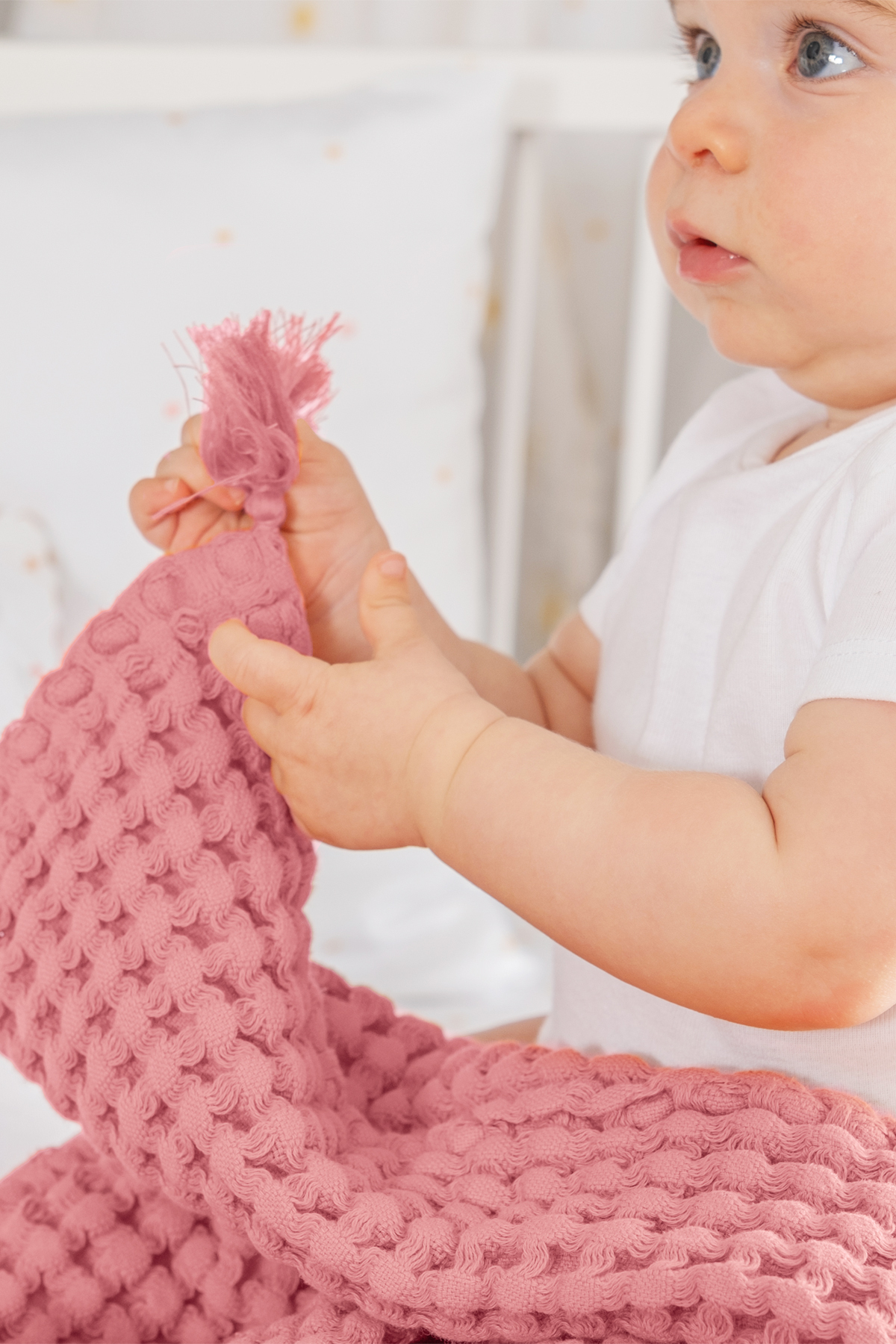 Casadora Baby 100% Pamuk Bebek Kalın Pike Örtüsü - Pembe fotoğrafı 5 (önizleme)
