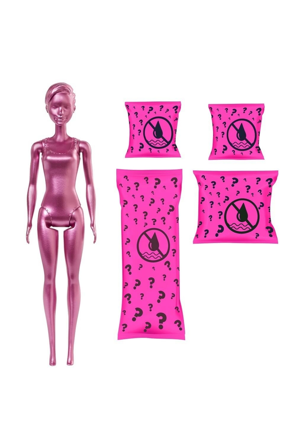 Barbie Color Reveal Renk Değiştiren Sürpriz Işıltılı Bebekler Serisi 7 Sürpriz İçerir GWC55 fotoğrafı 4 (önizleme)