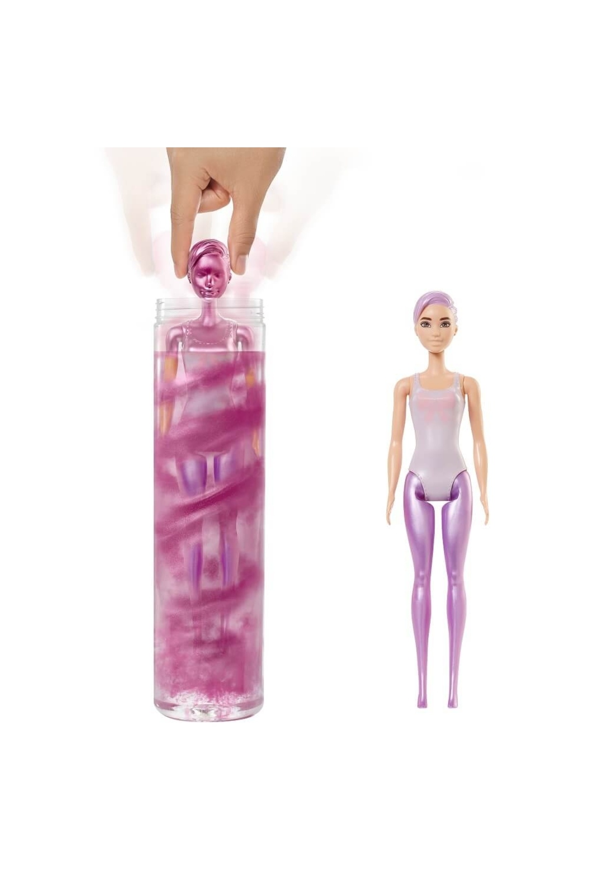 Barbie Color Reveal Renk Değiştiren Sürpriz Işıltılı Bebekler Serisi 7 Sürpriz İçerir GWC55 fotoğrafı 2 (önizleme)